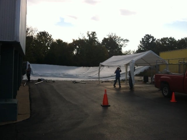 Tent Goes Up. Get Your Used Gear In. Swap Starts Friday!