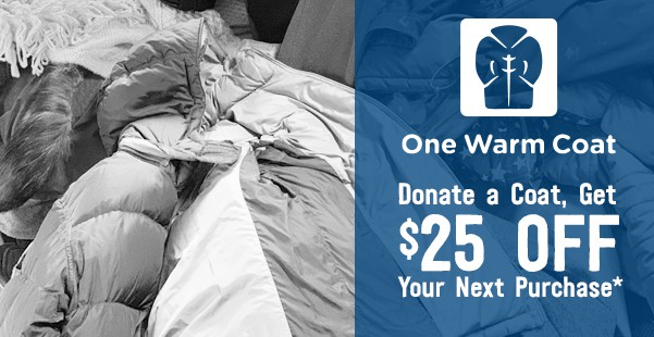 Donate a Coat, Take $25 Off Your Next Apparel Purchase